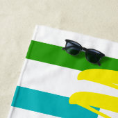 Serviette De Plage Lignes Bloque Votre Nom Propre Plage Serviette (En situation)