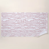 Serviette De Plage Lignes de circuit (Devant)