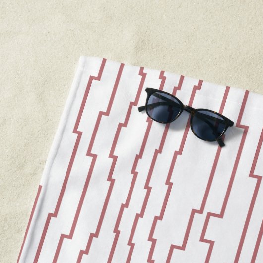 Serviette De Plage Lignes de circuit (En situation)