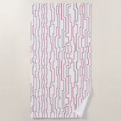 Serviette De Plage Lignes de circuit (Devant)