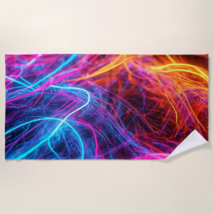 Serviette De Plage Lignes de néon