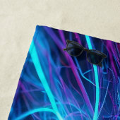 Serviette De Plage Lignes de néon (En situation)