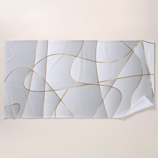 Serviette De Plage Lignes d'or (Devant)
