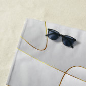Serviette De Plage Lignes d'or (En situation)