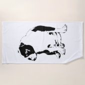 Serviette De Plage Lignes en gras, Mate à longueur d'année (Devant)