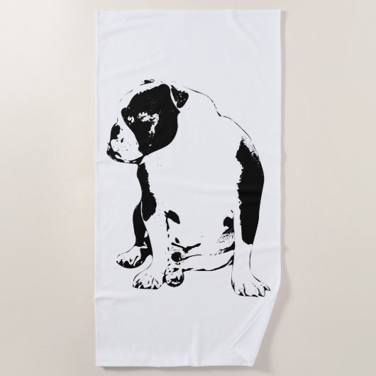 Serviette De Plage Lignes en gras, Mate à longueur d'année (Devant)