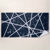 Serviette de plage Lignes et Étoiles (Devant)