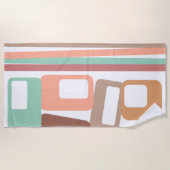 Serviette De Plage Lignes et rectangles (Devant)