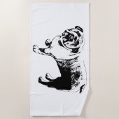 Serviette De Plage Lignes Gras, Pal Toute L'Année (Devant)