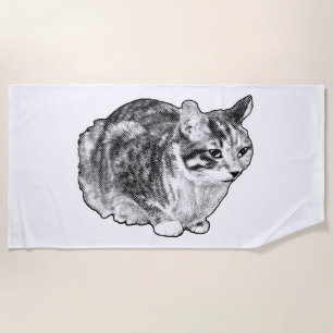 Serviette De Plage Lignes minimales avec spectre de neige