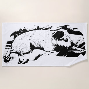 Serviette De Plage Lignes minimales, Nappeur de Snowbird