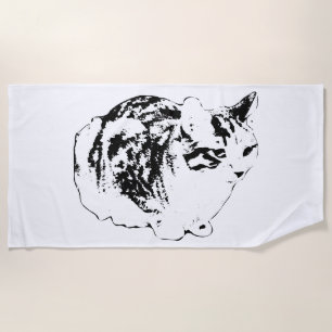Serviette De Plage Lignes minimales, Pain D'Oiseau De Neige