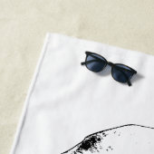 Serviette De Plage Lignes minimales, Snowbird Labrador (En situation)