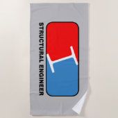 Serviette De Plage Ligue des ingénieurs structuraux (Devant)