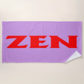 serviette de plage lilas rouge zen (Devant)