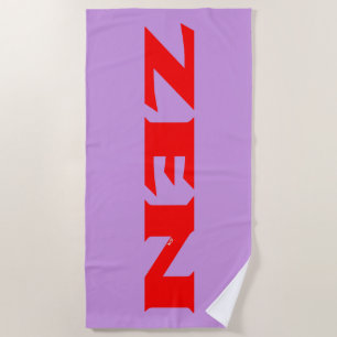 serviette de plage lilas rouge zen