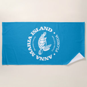 Serviette De Plage L'île Anna Maria (tortue de mer)