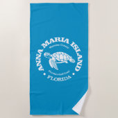 Serviette De Plage L'île Anna Maria (tortue de mer) (Devant)