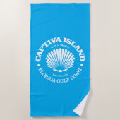 Serviette De Plage L'île de Captiva (coquillage) (Devant)