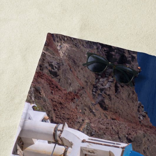 Serviette De Plage L'île de Santorin, Grèce (En situation)