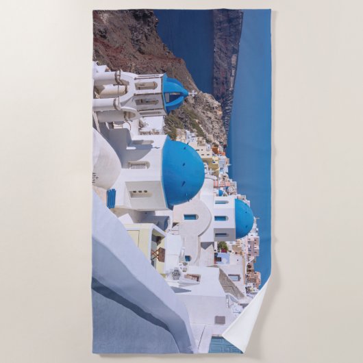 Serviette De Plage L'île de Santorin, Grèce (Devant)