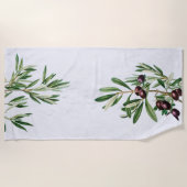 Serviette De Plage L'île méditerranéenne grecque Feuille d'olive (Devant)