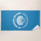 Serviette De Plage L'île St Simons (coquillage) (Devant)