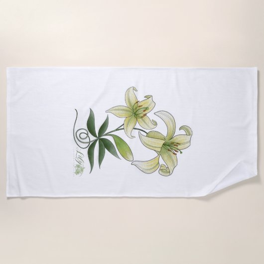 Serviette De Plage Lilies (Devant)