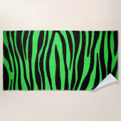Serviette De Plage Lime Green Zebra (Devant)