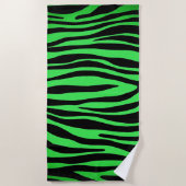 Serviette De Plage Lime Green Zebra (Devant)
