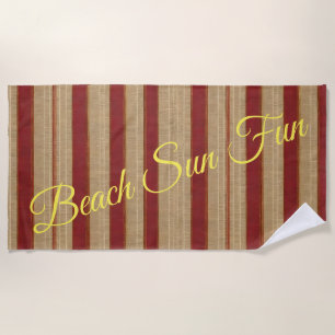 Serviette De Plage Linen Luxe tendance Burgundy Gold Collection