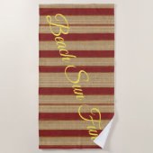 Serviette De Plage Linen Luxe tendance Burgundy Gold Collection (Devant)