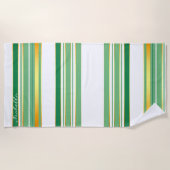 Serviette De Plage Linge Luxe Populaire Green Gold Texture Collection (Devant)