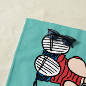 Serviette De Plage Linus consolé avec l'oreille de Snoopy (En situation)