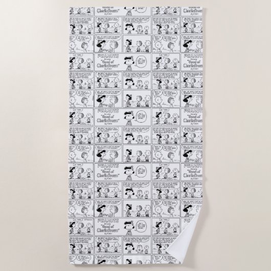 Serviette De Plage Linus raconte Lucy Elle est Crabby (Devant)