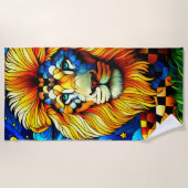 Serviette De Plage Lion (Devant)