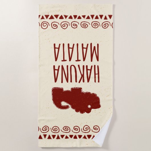 Serviette De Plage Lion de Hakuna Matata (Devant)