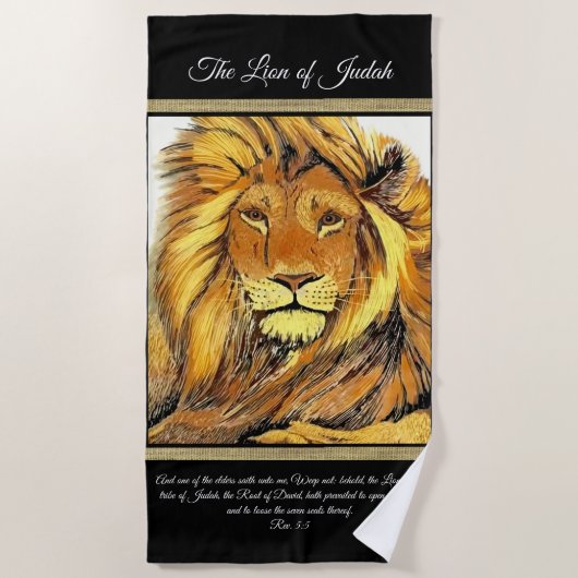 Serviette De Plage Lion de Juda (Devant)