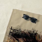Serviette De Plage Lion graffiti Beach Towel (En situation)