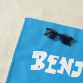 Serviette De Plage Lion heureux avec dessin animé papillon (En situation)