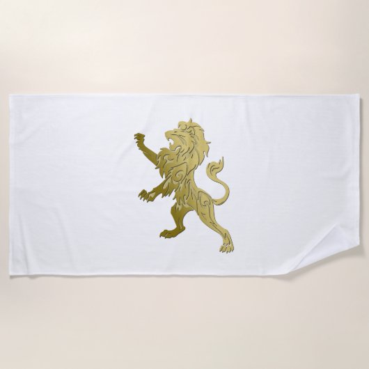 Serviette De Plage Lion royal doré (Devant)