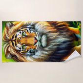 Serviette De Plage Lion Tiger (Devant)