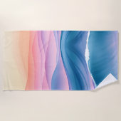 Serviette De Plage Liquide Abstrait de la houle de Pêche (Devant)