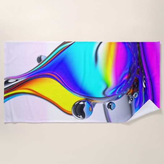 Serviette De Plage Liquide Iridescendant (Devant)