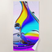 Serviette De Plage Liquide Iridescendant (Devant)