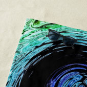 Serviette de plage Liquide Rainbow Wave (En situation)
