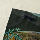 Serviette De Plage Lire Livres, Boire Café (En situation)