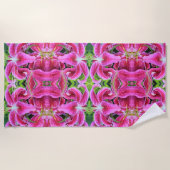 Serviette De Plage Lis orientaux d'astronome, grand motif (Devant)