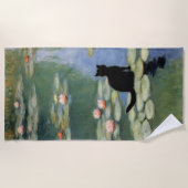 Serviette De Plage Lits d'eau Monet Claw Pond de chat (Devant)