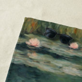 Serviette De Plage Lits d'eau Monet Claw Pond de chat (En situation)
